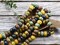 33/0 Aged Caribbean Striped Picasso Seed Bead Mix (9" Strand)